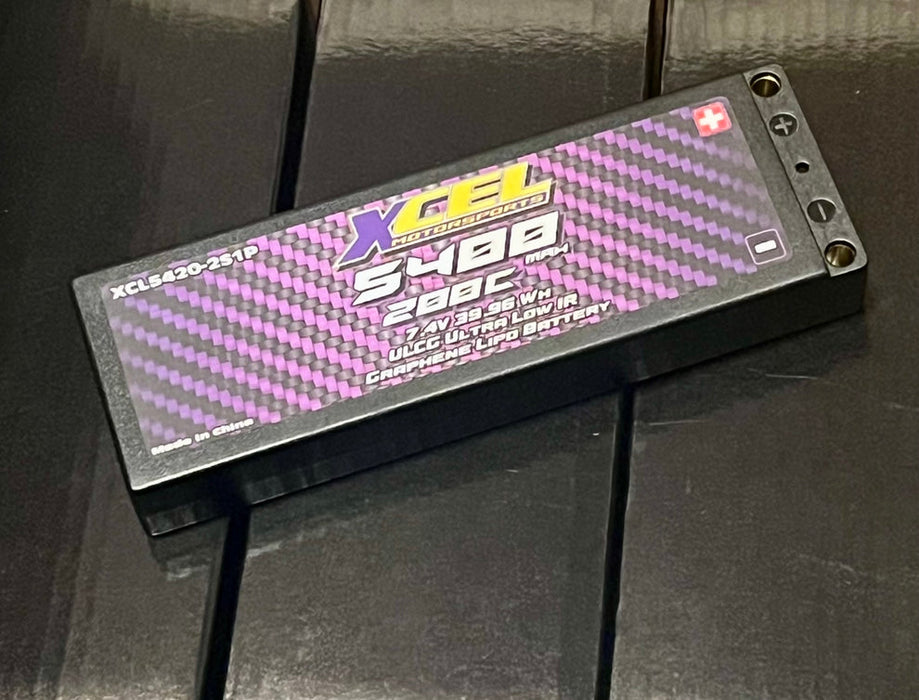 XCL5420-2S2P XCEL 2s 5400mah/200C ULCG Ultra Low IR Battery