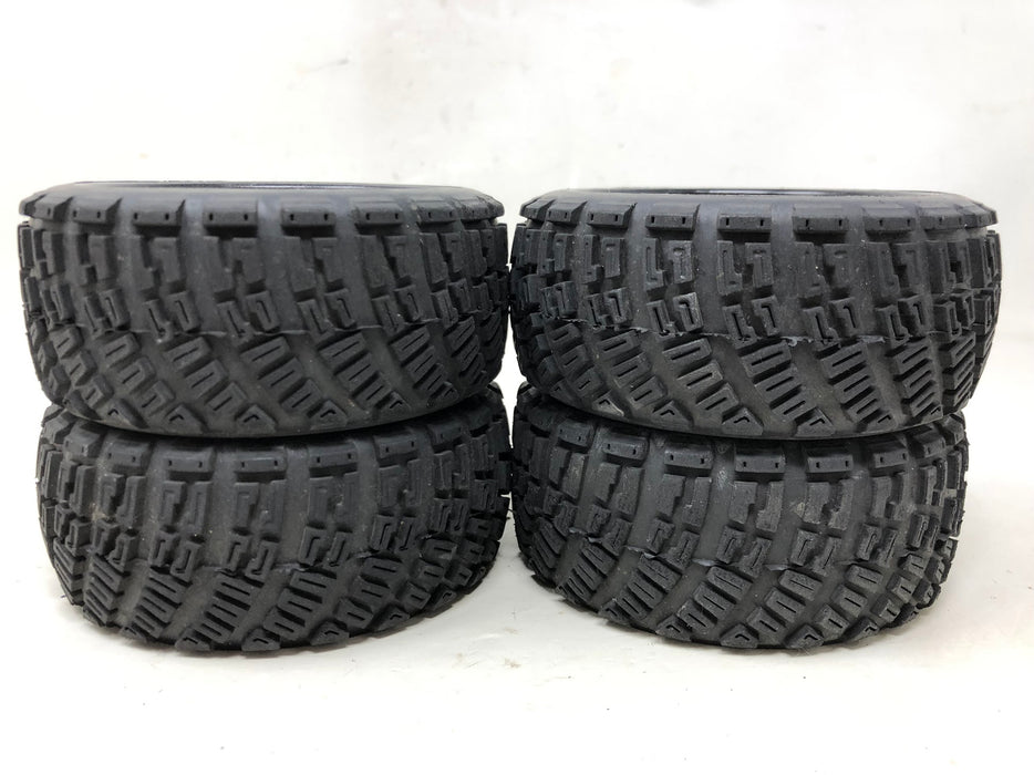 7473T Traxxas 1/10 Gravel Pattern Premounted Rally Tires w/ Black Wheels (x4-Used)
