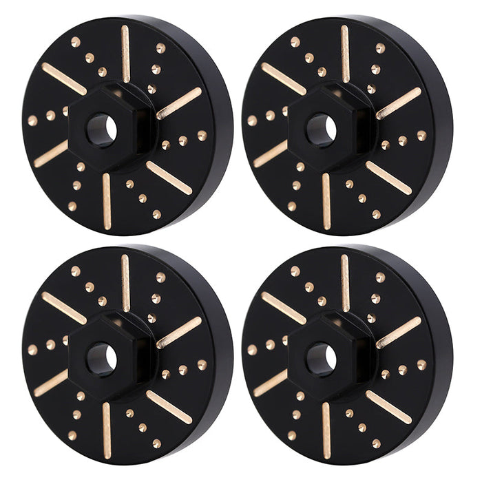 SCX24-40BK INJORA 4pcs 6g/pcs Black Wheel Weights with Wheel Hex Hubs for Axial SCX24 AX24