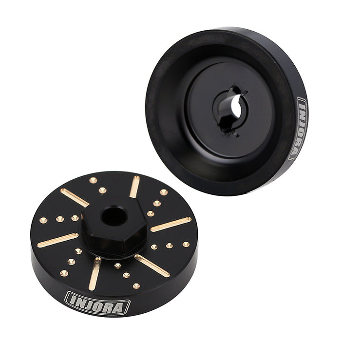 SCX24-40BK INJORA 4pcs 6g/pcs Black Wheel Weights with Wheel Hex Hubs for Axial SCX24 AX24