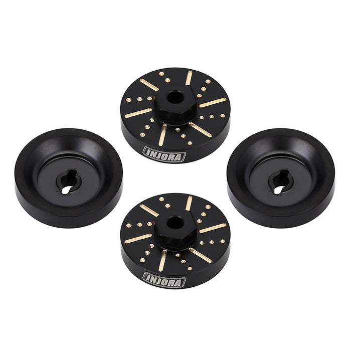 SCX24-40BK INJORA 4pcs 6g/pcs Black Wheel Weights with Wheel Hex Hubs for Axial SCX24 AX24