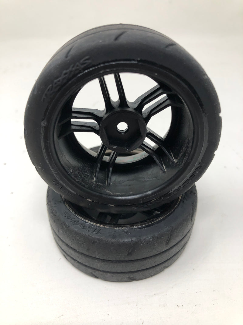 8375 Traxxas 1/10 4-Tec 1.9" Response Tires w/ Black Chrome Split-Spoke Wheels