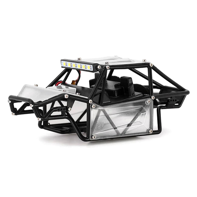 SCX24-155CR INJORA Nylon Rock Buggy Roll Cage Body Shell Chassis Kit for 1/24 SCX24 Chevrolet Jeep Wrangler Bronco