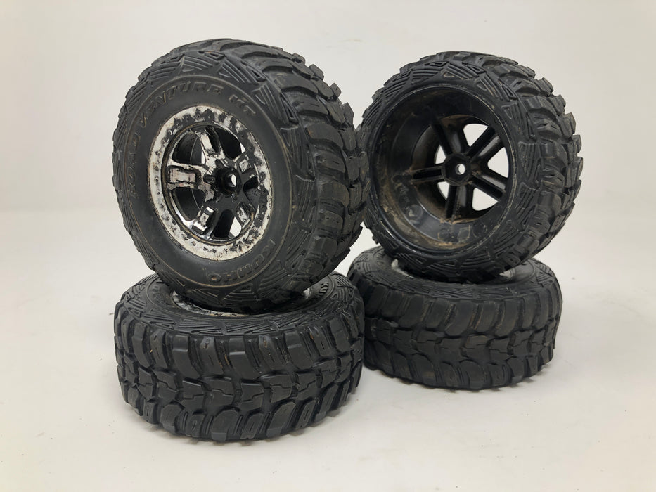Traxxas Slash 1/10 2WD 12T Mudboss Used Kuhmo Tire Set. Fair condition.