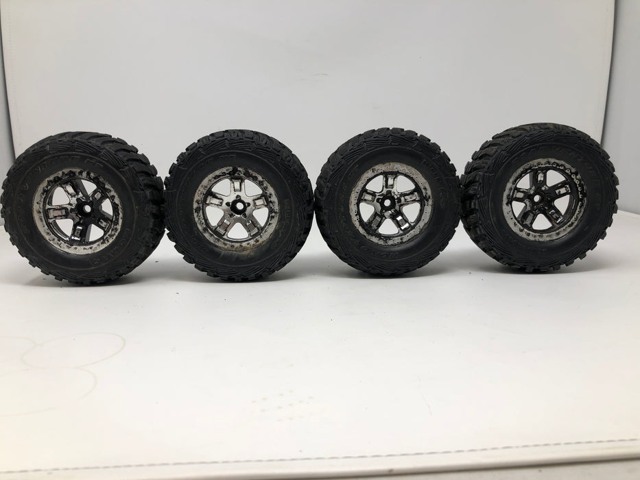 Traxxas Slash 1/10 2WD 12T Mudboss Used Kuhmo Tire Set. Fair condition.