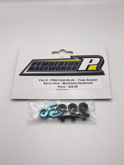 PRW13340-BLUE Pemberton Raceworks Final Answer Servo Horn - Machined Aluminum