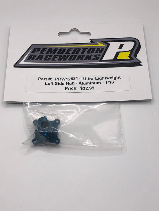 PRW12881 Pemberton Raceworks Ultra-Lightweight Left Side Hub - Aluminum - 1/10