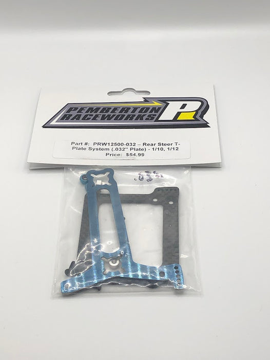 PRW12500-032 Pemberton Raceworks Rear Steer T-Plate System (.032" Plate) - 1/10, 1/12