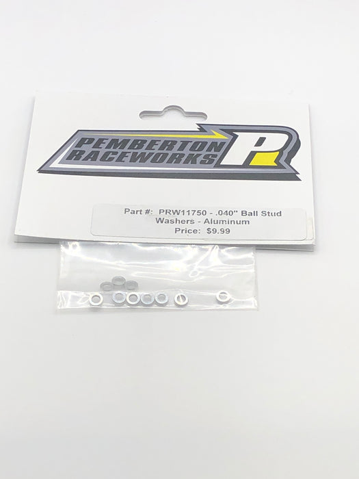 PRW11750 Pemberton Raceworks .040" Ball Stud Washers - Aluminum