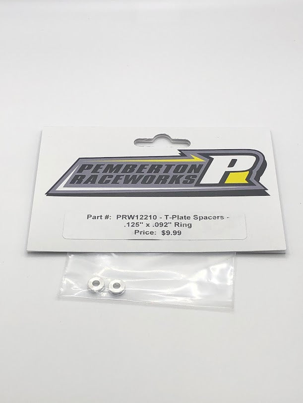 PRW12210 Pemberton Raceworks T-Plate Spacers - .125" x .092" Ring