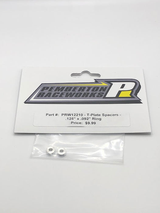 PRW12210 Pemberton Raceworks T-Plate Spacers - .125" x .092" Ring