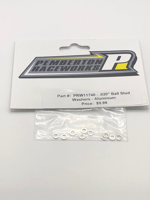 PRW11740 Pemberton Raceworks  .020" Ball Stud Washers - Aluminum