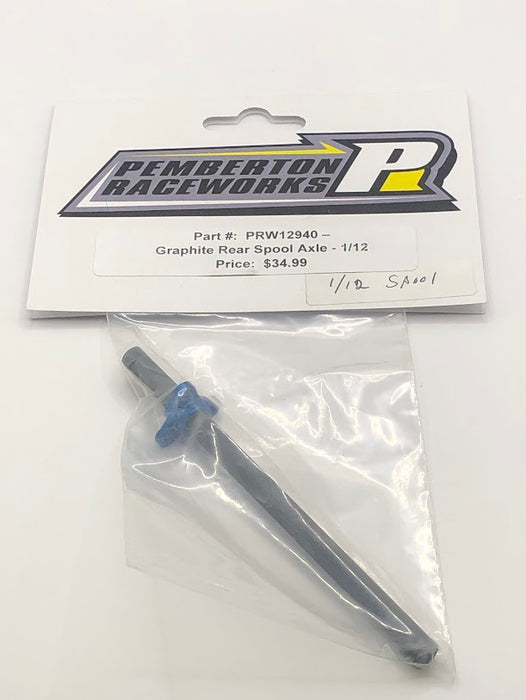 PRW12940 Pemberton Raceworks Graphite Rear Spool Axle - 1/12