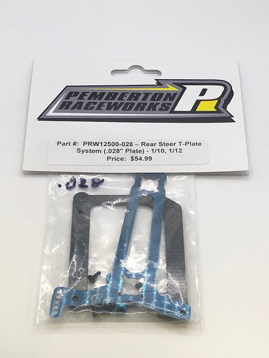 PRW12500-028 Pemberton Raceworks Rear Steer T-Plate System (.028" Plate) - 1/10, 1/12