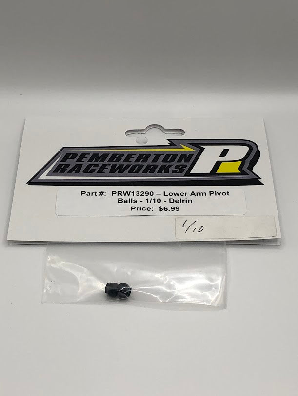 PRW13290 Pemberton Raceworks Lower Arm Pivot Balls - 1/10 - Delrin
