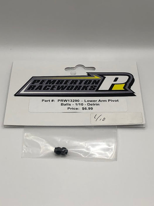 PRW13290 Pemberton Raceworks Lower Arm Pivot Balls - 1/10 - Delrin