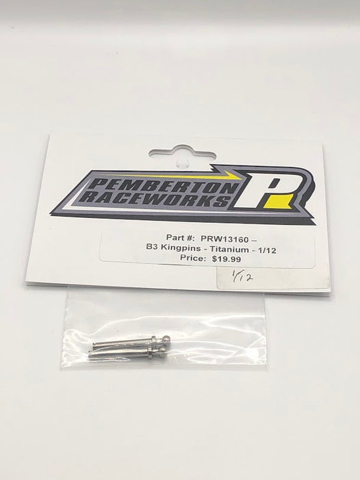 PRW13160 Pemberton Raceworks B3 Kingpins - Titanium - 1/12