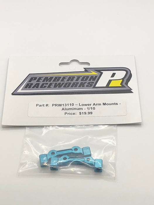 PRW13110 Pemberton Raceworks Lower Arm Mounts - Aluminum - 1/10