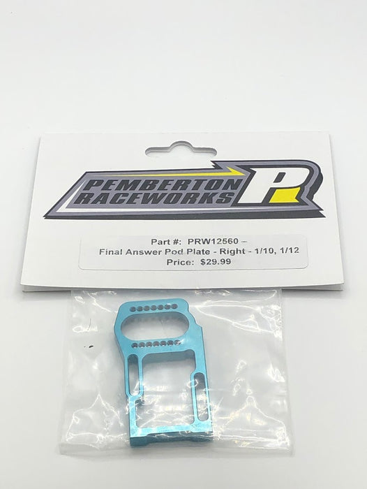 PRW12560 Pemberton Raceworks Final Answer Pod Plate - Right - 1/10, 1/12