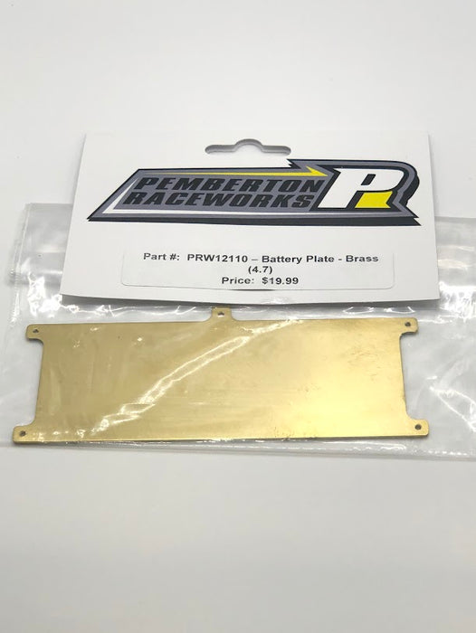 PRW12110 Pemberton Raceworks Battery Plate - Brass (4.7)