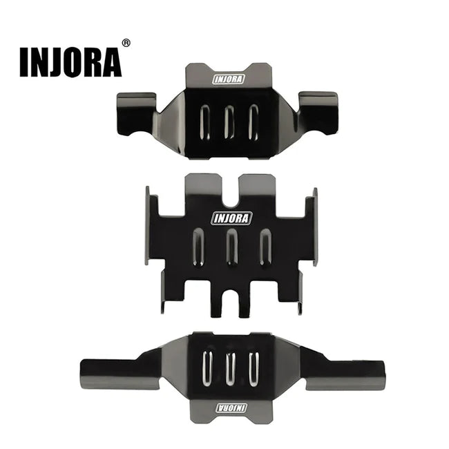 4M-46 INJORA Stainless Steel Chassis Armor Skid Plate Axle Protector for 1/18 TRX4M