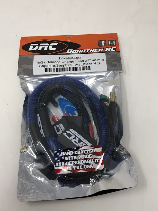 Donathen RC Leveled Up 1s/2s Balance Charge Lead 24" 4/5mm