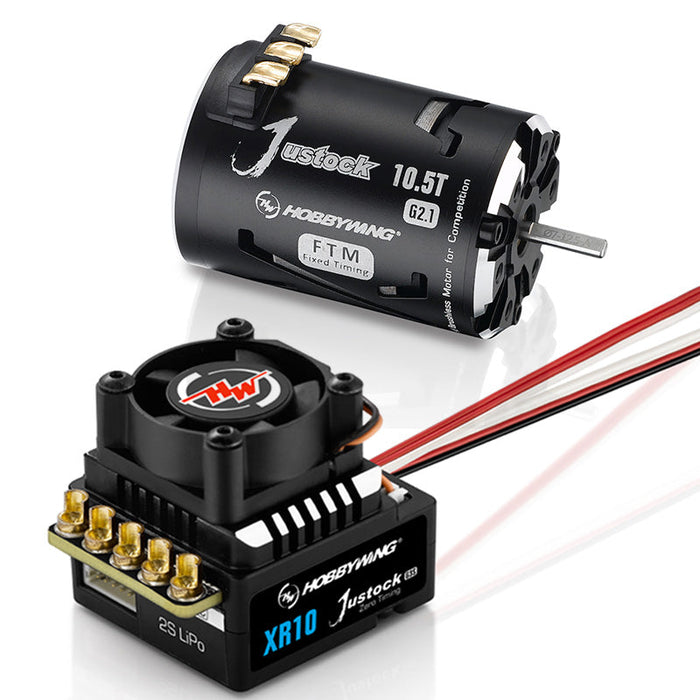 38020371 Hobbywing XR10 Justock G3S Sensored Brushless ESC/SD G2.1 Motor Combo (13.5T)