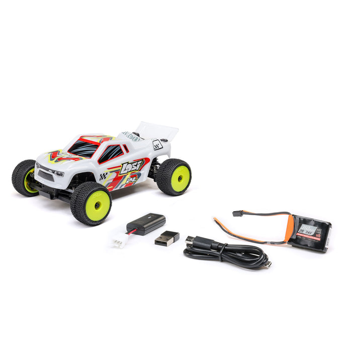 LOS-1392T Losi Micro-T 1/28 2WD RTR in Silver and White