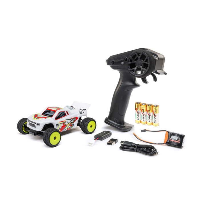 LOS-1392T Losi Micro-T 1/28 2WD RTR in Silver and White