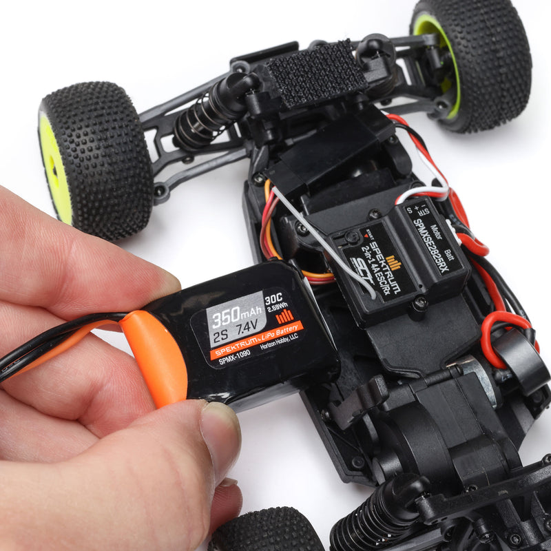 LOS-1392T Losi Micro-T 1/28 2WD RTR in Silver and White