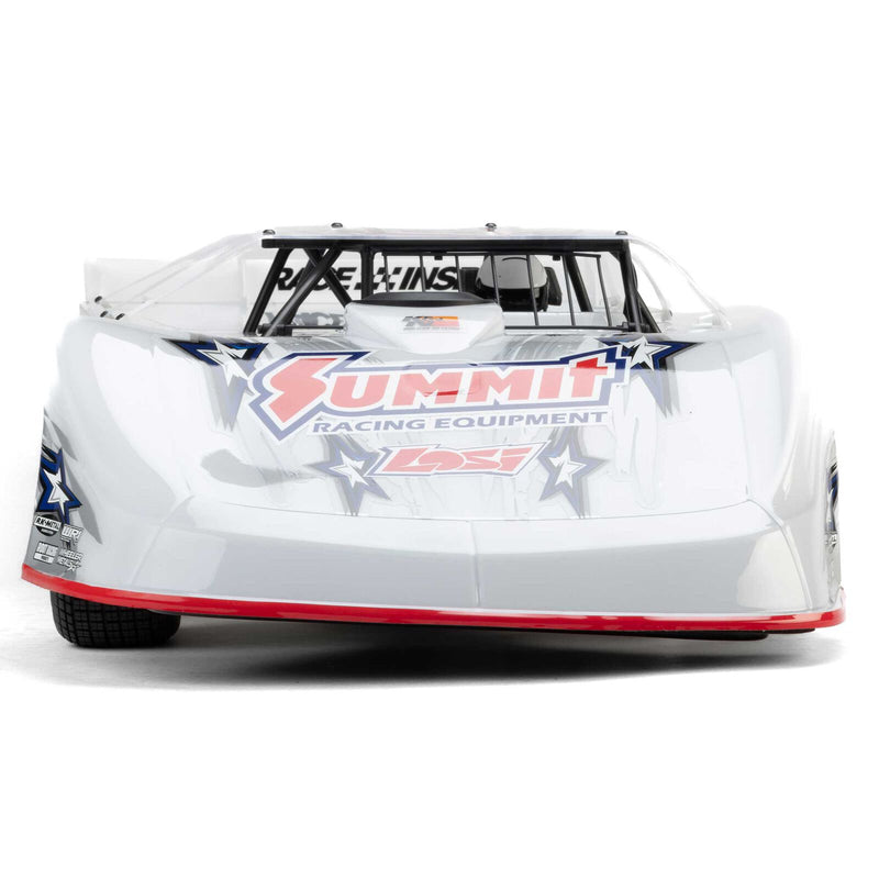 LOS-2168T1 PREORDER ONLY LOSI 22S Dirt Late Model, 1/10 2WD RTR Dirt Oval, w/ Batt & Charger, Summit Racing, White