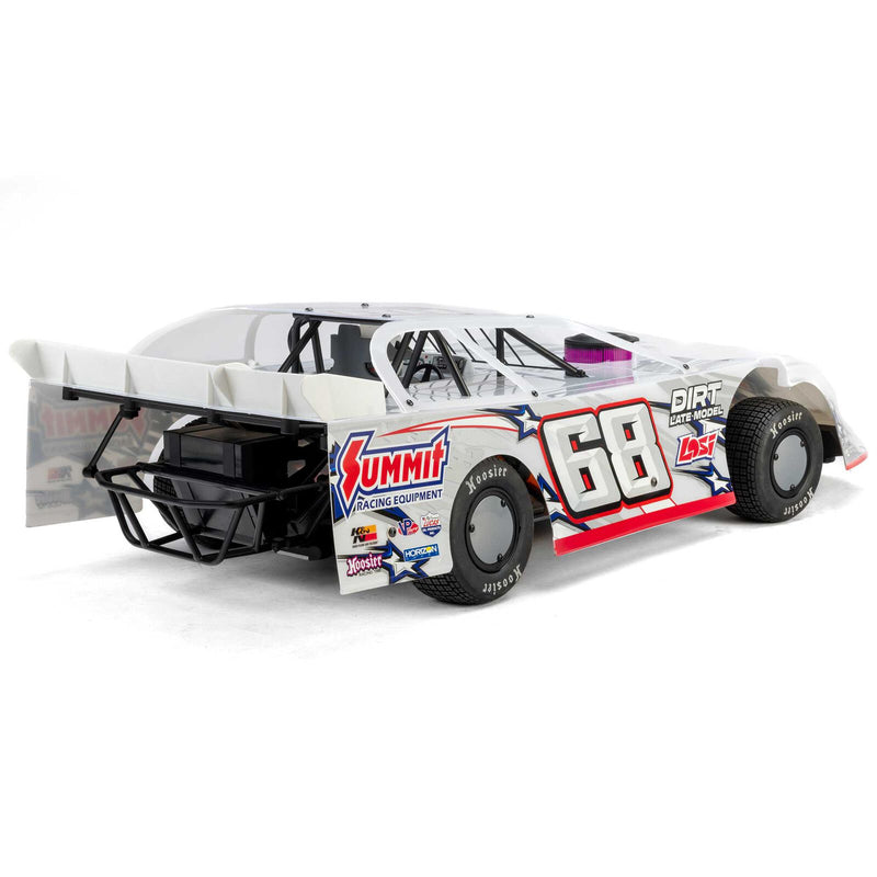 LOS-2168T1 PREORDER ONLY LOSI 22S Dirt Late Model, 1/10 2WD RTR Dirt Oval, w/ Batt & Charger, Summit Racing, White