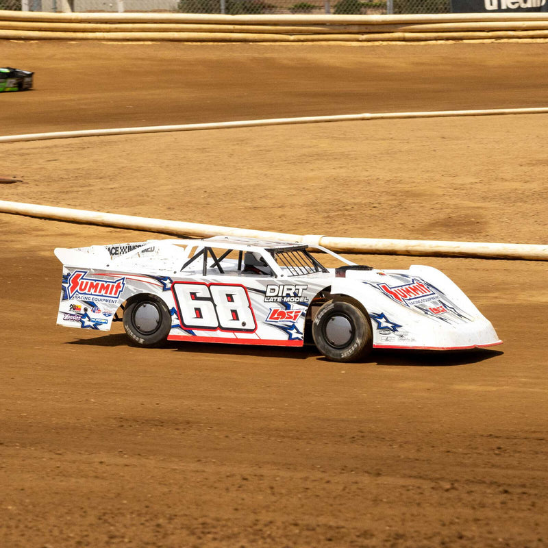 LOS-2168T1 PREORDER ONLY LOSI 22S Dirt Late Model, 1/10 2WD RTR Dirt Oval, w/ Batt & Charger, Summit Racing, White