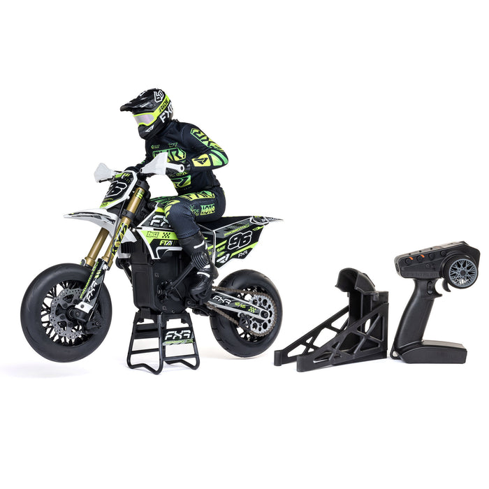 LOS-2272 Losi 1/4 Promoto-SM FXR Supermoto Motorcycle RTR Basic, White