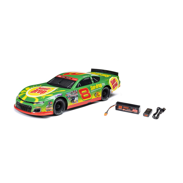 LOS-3104T1 LOSI 1/12 Asphalt Late Model RC Race Car Dale Earnhardt Jr. No. 8 2025 Sun Drop Chevrolet ZL1 2S AWD On-Road (Battery & Charger Included), Green