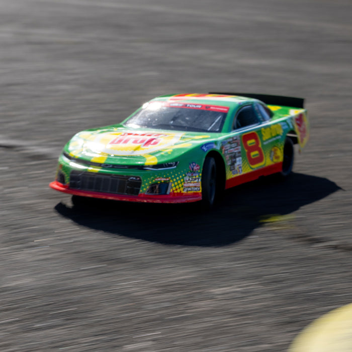 LOS-3104T1 LOSI 1/12 Asphalt Late Model RC Race Car Dale Earnhardt Jr. No. 8 2025 Sun Drop Chevrolet ZL1 2S AWD On-Road (Battery & Charger Included), Green