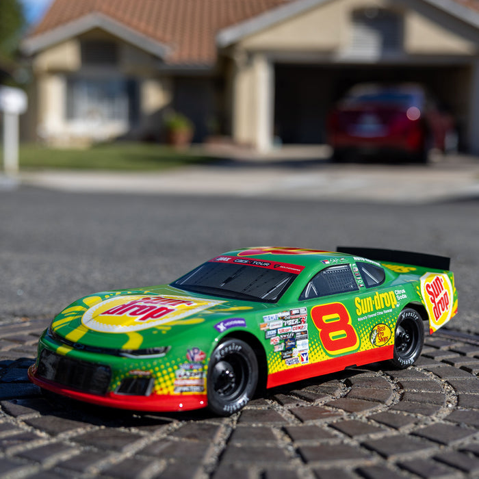 LOS-3104T1 LOSI 1/12 Asphalt Late Model RC Race Car Dale Earnhardt Jr. No. 8 2025 Sun Drop Chevrolet ZL1 2S AWD On-Road (Battery & Charger Included), Green