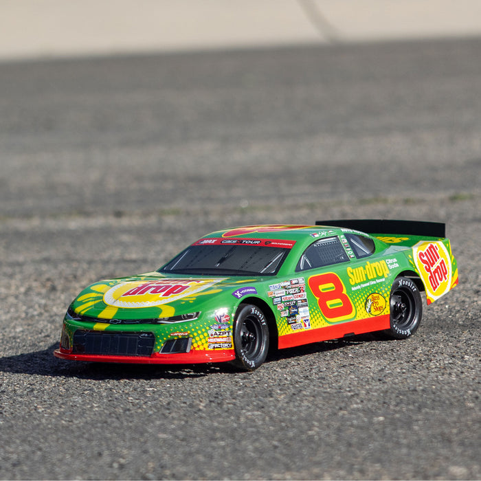 LOS-3104T1 LOSI 1/12 Asphalt Late Model RC Race Car Dale Earnhardt Jr. No. 8 2025 Sun Drop Chevrolet ZL1 2S AWD On-Road (Battery & Charger Included), Green