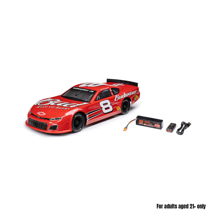 LOS-3104T2 LOSI 1/12 Asphalt Late Model RC Race Car Dale Earnhardt Jr. No. 8 2025 Budweiser Chevrolet ZL1 2S AWD On-Road (Battery & Charger Included), Red