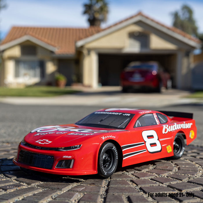 LOS-3104T2 LOSI 1/12 Asphalt Late Model RC Race Car Dale Earnhardt Jr. No. 8 2025 Budweiser Chevrolet ZL1 2S AWD On-Road (Battery & Charger Included), Red