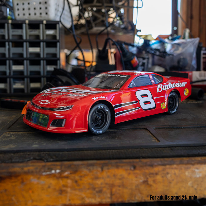 LOS-3104T2 LOSI 1/12 Asphalt Late Model RC Race Car Dale Earnhardt Jr. No. 8 2025 Budweiser Chevrolet ZL1 2S AWD On-Road (Battery & Charger Included), Red