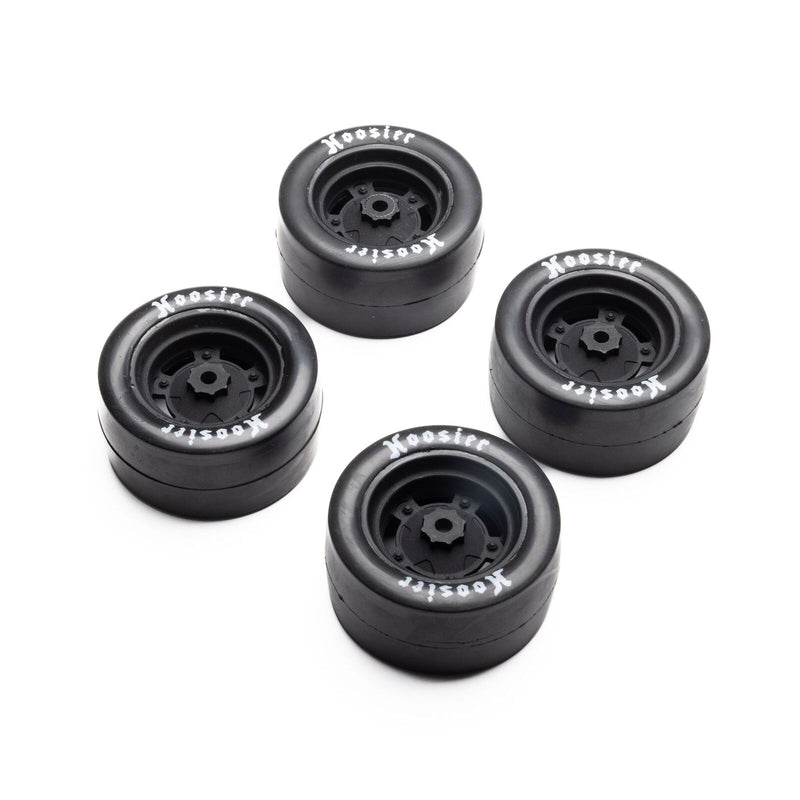 LOS-3779 Losi Hoosier Mounted Tires, Medium (4): GROM Asphalt Late Model