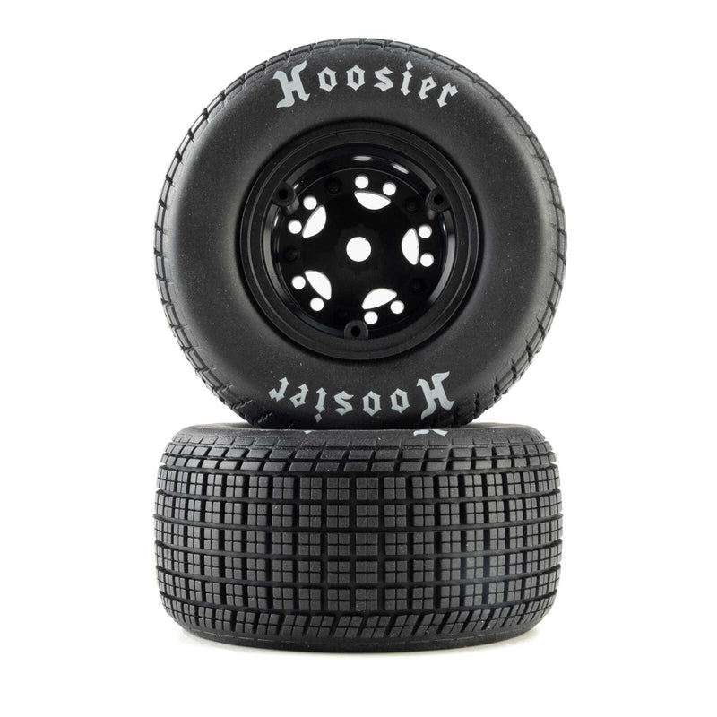 LOS-4237 Losi Hoosier Tires, Medium, Mounted, Black, Left/Right (2): 22S DLM