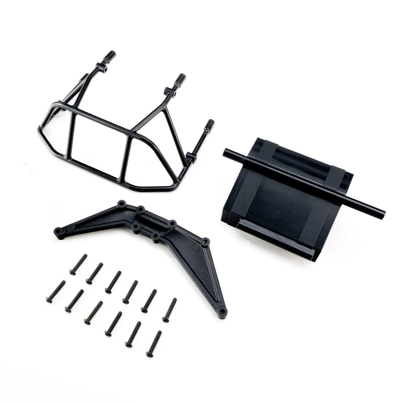 LOS-4253 Losi Rear Bumper Set, Black: 22S DLM