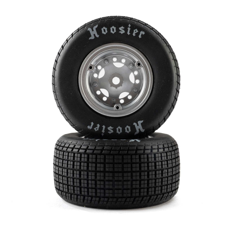 LOS-4641 Losi Hoosier Tires, Soft, Mounted, Satin Aluminum, Left/Right (2): 22S DLM