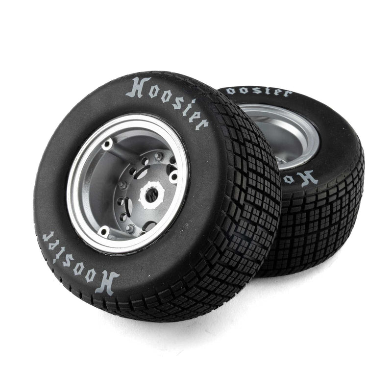 LOS-4641 Losi Hoosier Tires, Soft, Mounted, Satin Aluminum, Left/Right (2): 22S DLM