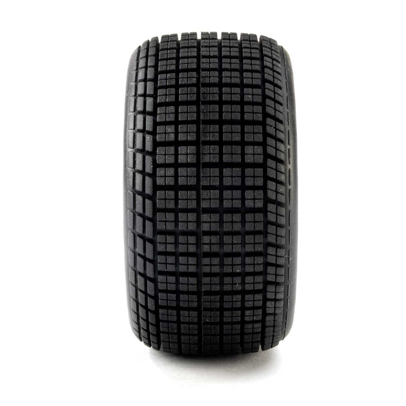 LOS-4642 Losi Hoosier Tires, Medium, Mounted, Satin Aluminum, Left/Right (2): 22S DLM