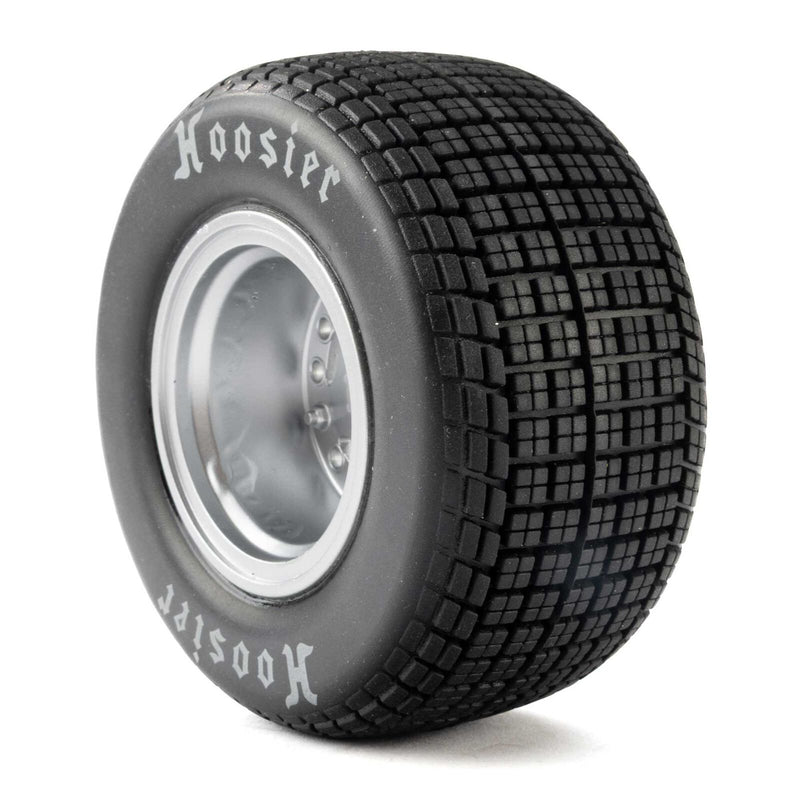 LOS-4642 Losi Hoosier Tires, Medium, Mounted, Satin Aluminum, Left/Right (2): 22S DLM