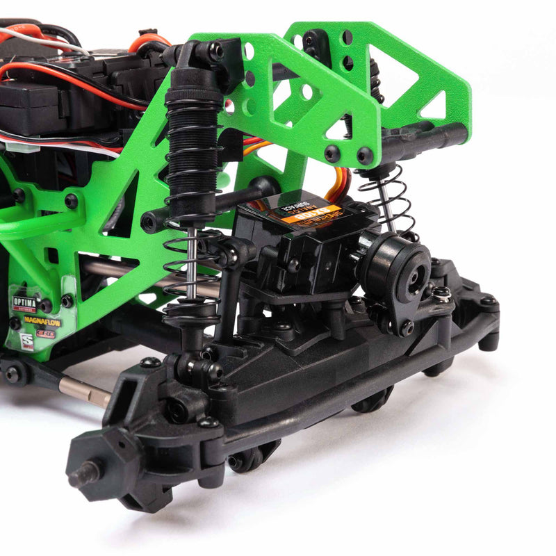 LOS01026T1 LOSI 1/18 Mini LMT Grave Digger 2S 4X4 RTR Brushed Monster Truck (Battery & Charger Included), Green