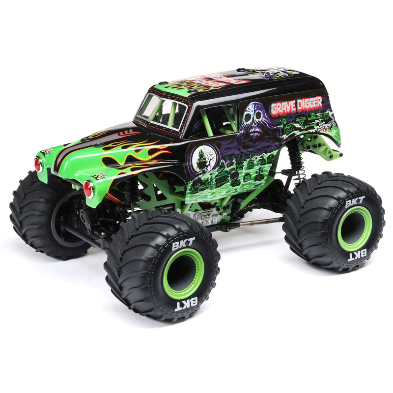 LOS01026T1 LOSI 1/18 Mini LMT Grave Digger 2S 4X4 RTR Brushed Monster Truck (Battery & Charger Included), Green